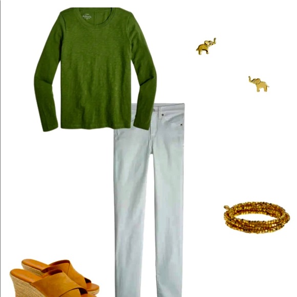 Jcrew Mercantile Green Long Sleeve Shirt. - Picture 7 of 8